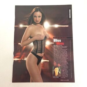 Maxim Magazine Honor Bliss Miss Feature Vintage Print Ad Y2K Advertising Bond